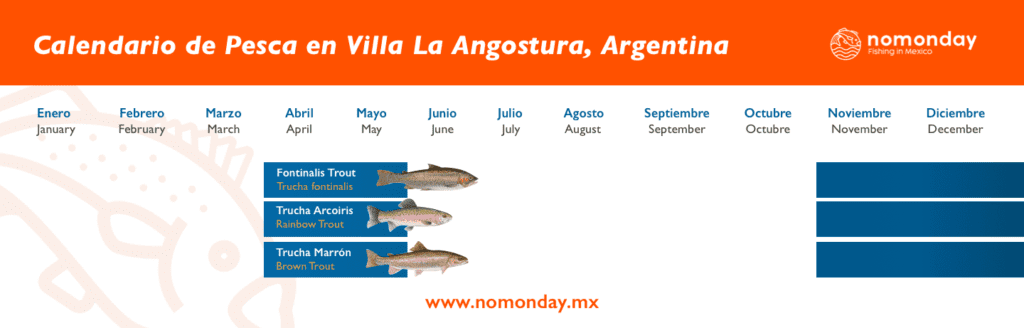 Fishing Calendar Villa Angostura Argentina