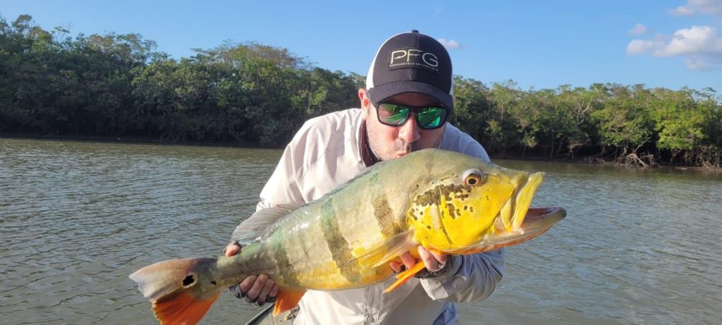Fishing for Peacock Bass in Lake Tomo Colombia