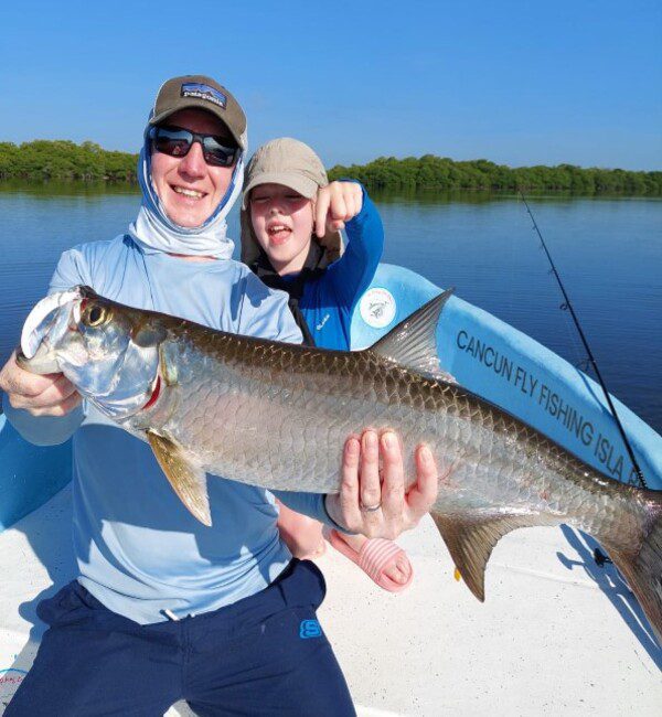 Amazing beautiful juvenile tarpon catch in Cancun