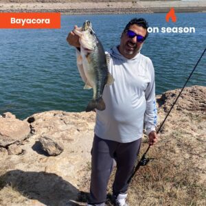 On season bass fishing at lake bayacora
